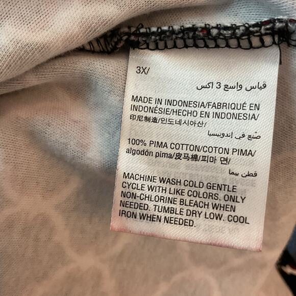 Charter Club Black Moroccan Print Top 3X - Picture 8 of 8